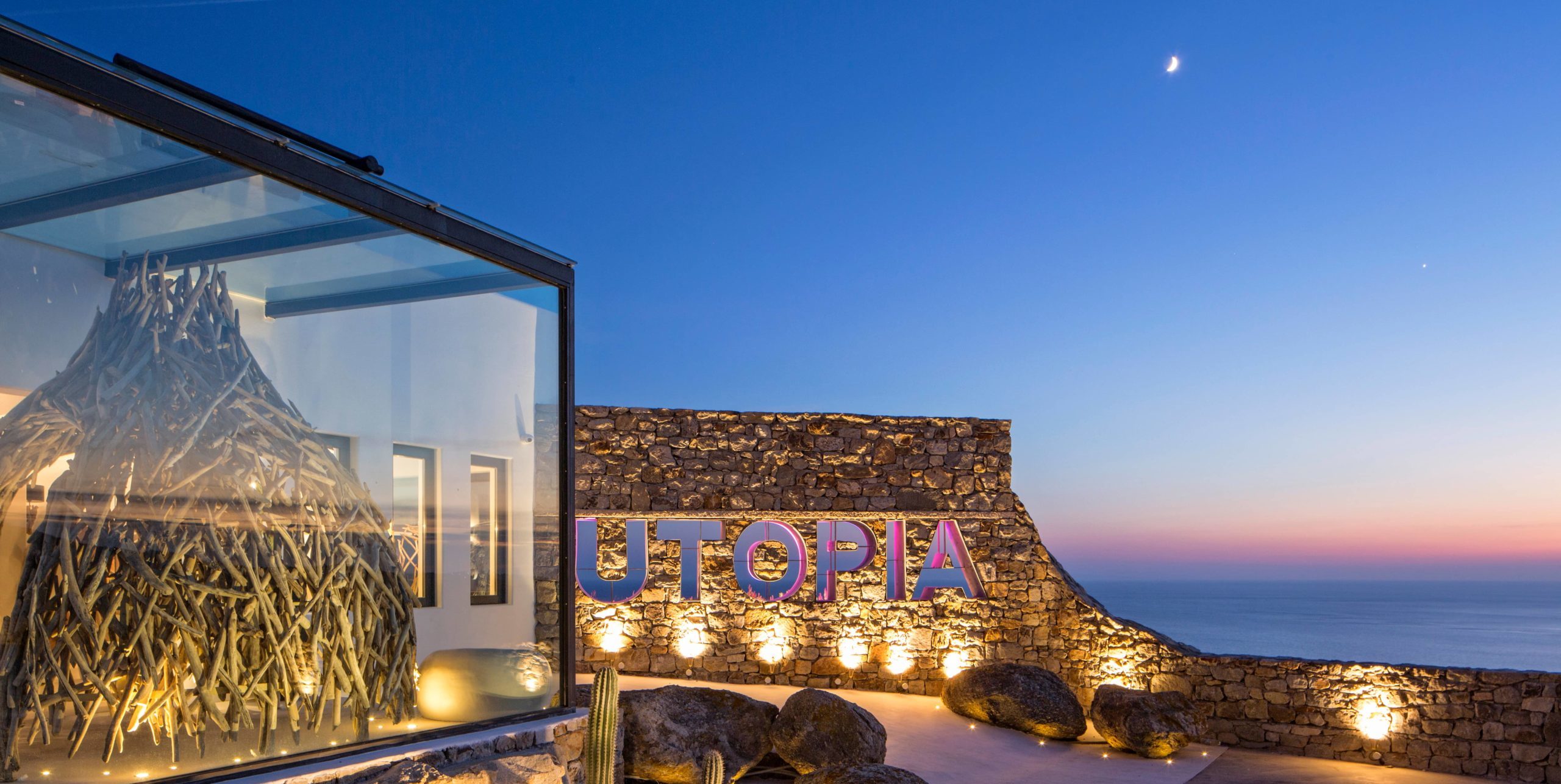 Evening at Myconian Utopia Resort, Mykonos