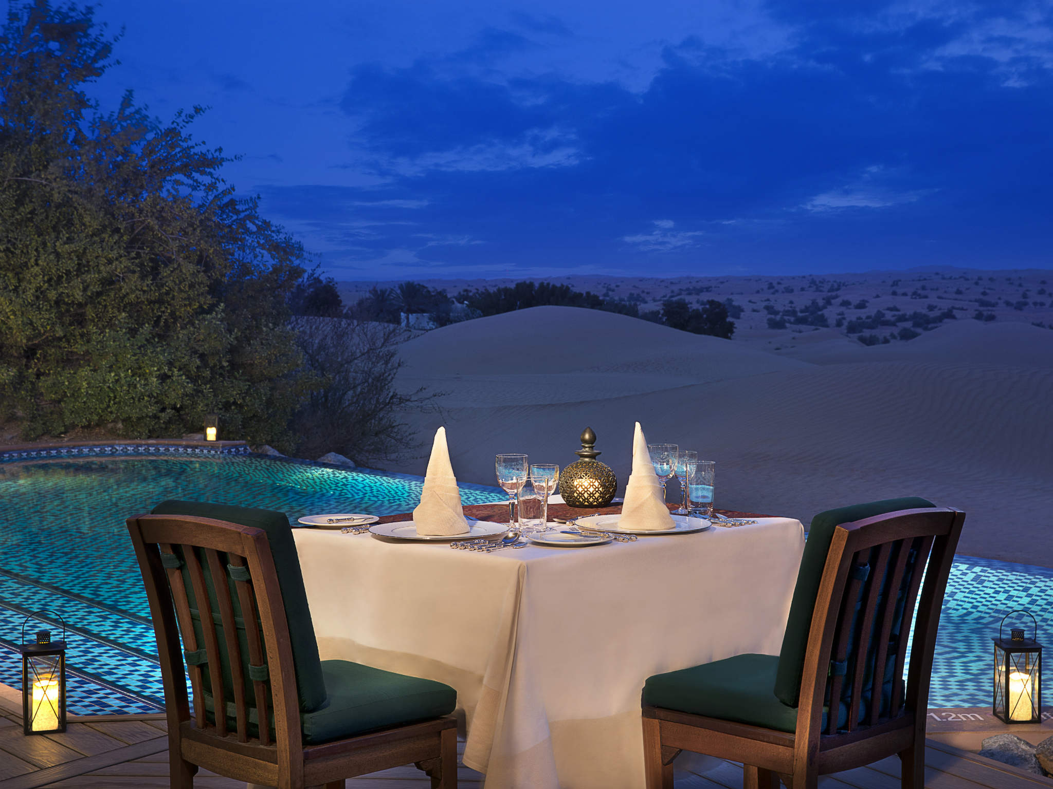 Pool Deck dining, Al Maha, Dubai