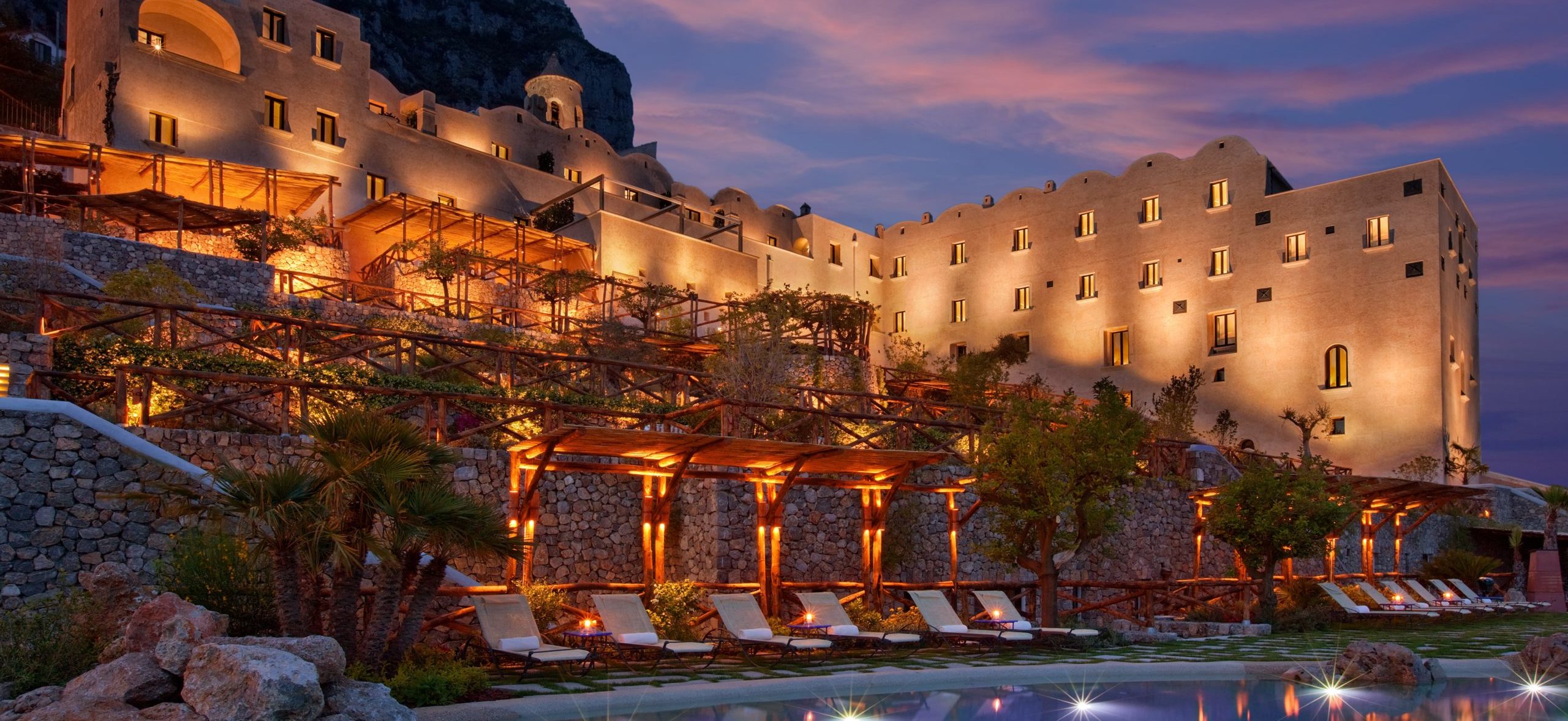 Night view, Monastero Santa Rosa Hotel & Spa, Italy