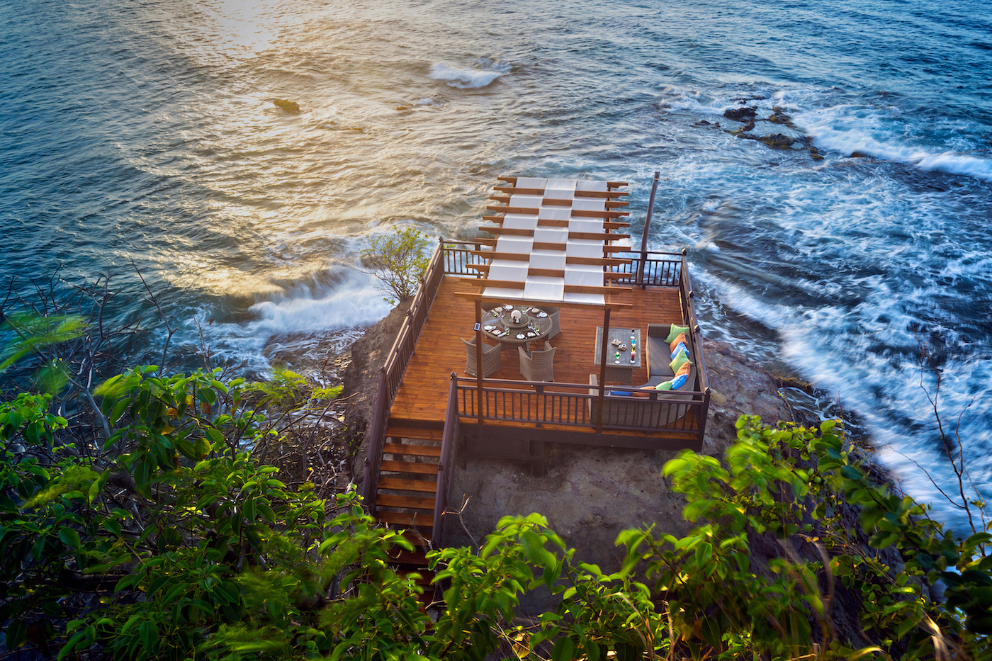 Rock Maison dining, Cap Maison, St Lucia