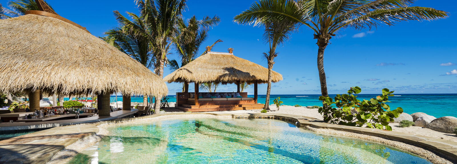 Beach Bar and Hot Tub, Necker Island, British Virgin Islands