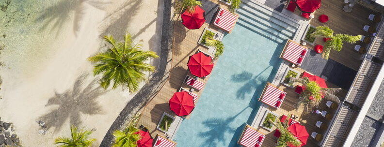 Aerial view, LUX* Grand Baie, Mauritius