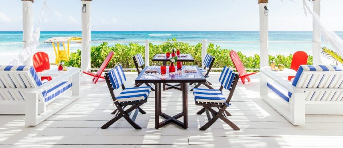 Dining at Hotel Esencia, Mexico