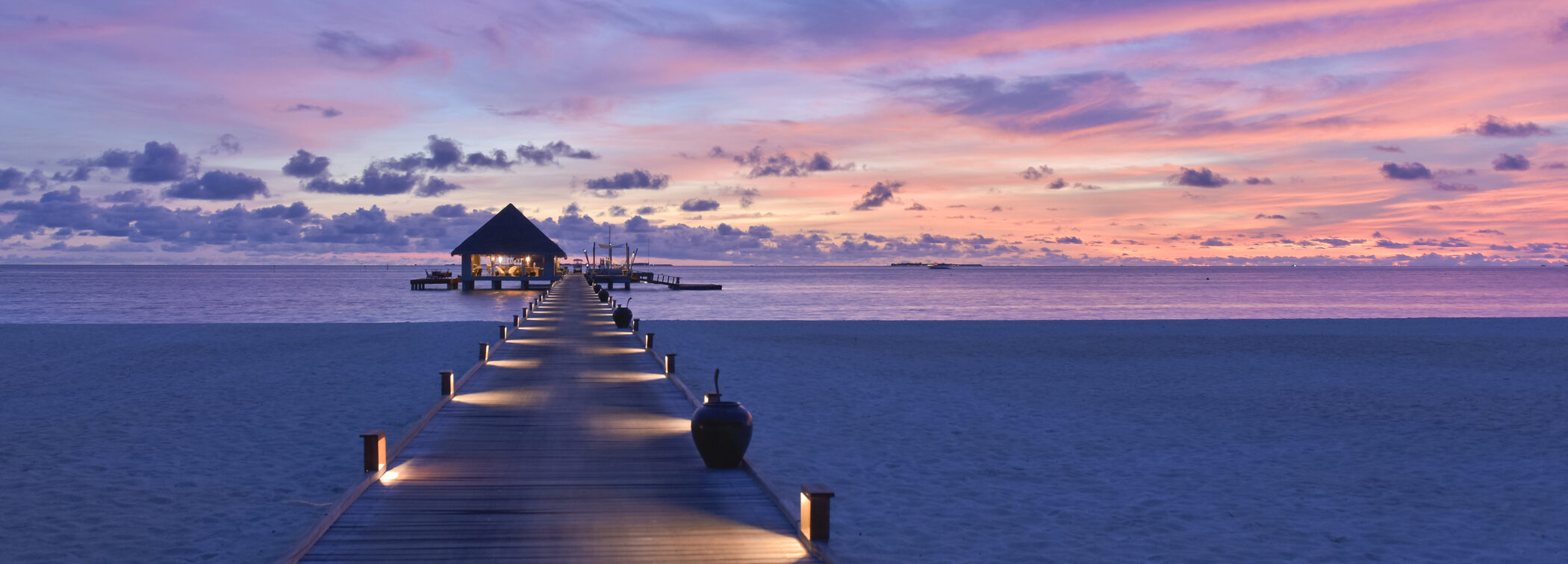 Ocean view at sunset, Six Senses Kanuhura Maldives, Maldives
