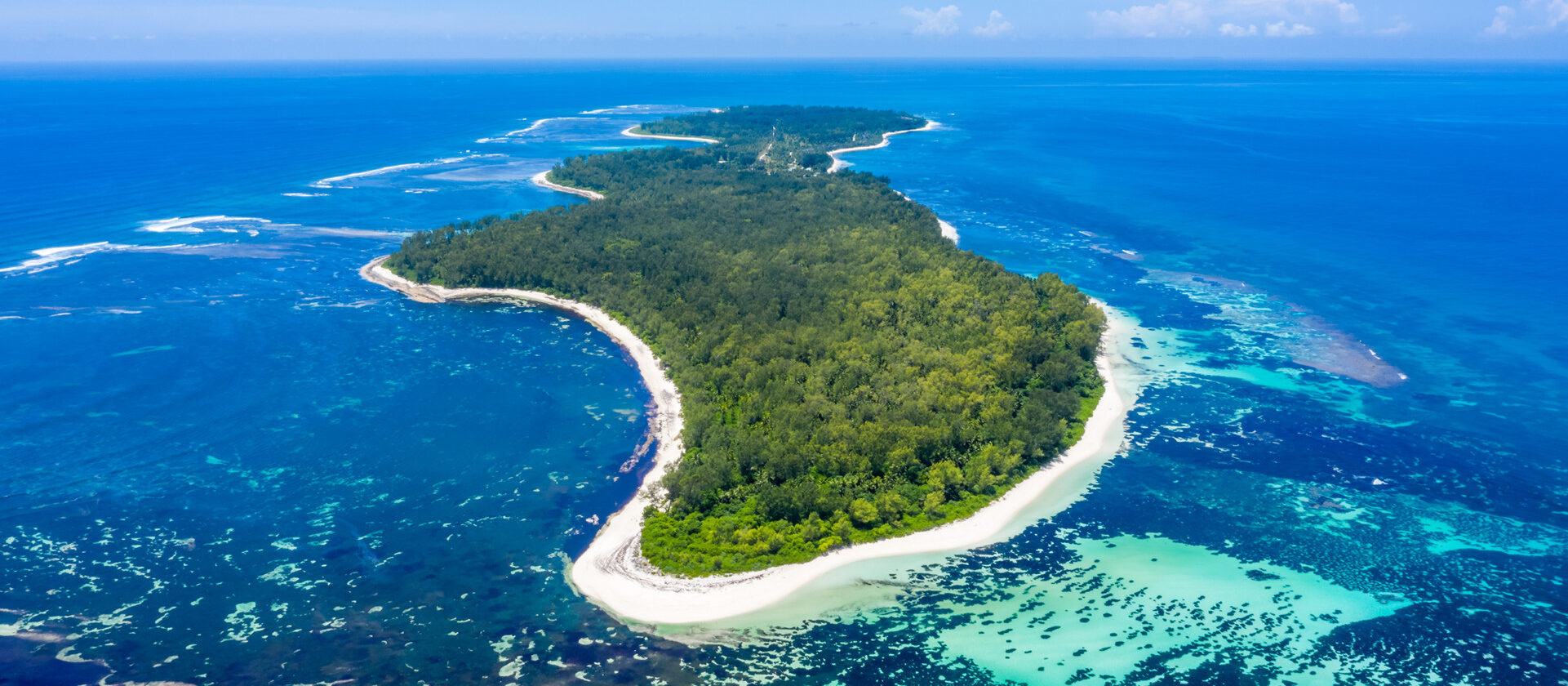 Aerial view, Four Seasons Resort Seychelles