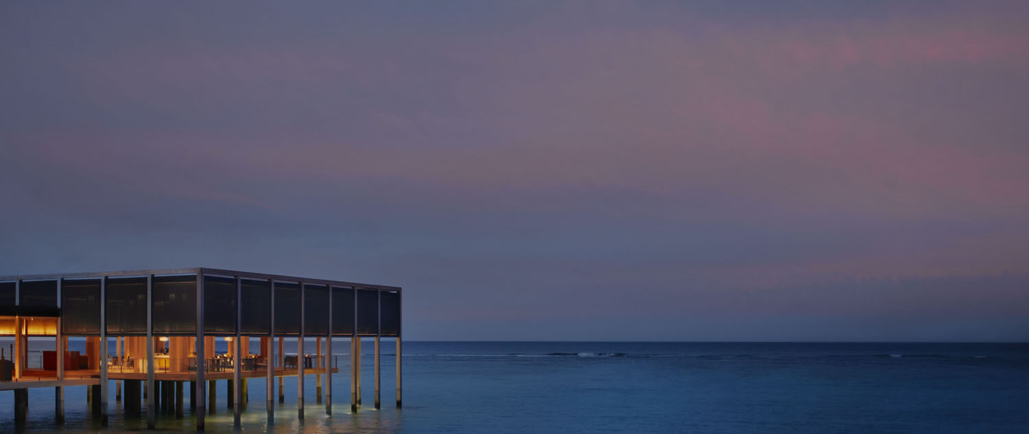 Locanda at dusk, The Ritz-Carlton Maldives, Maldives